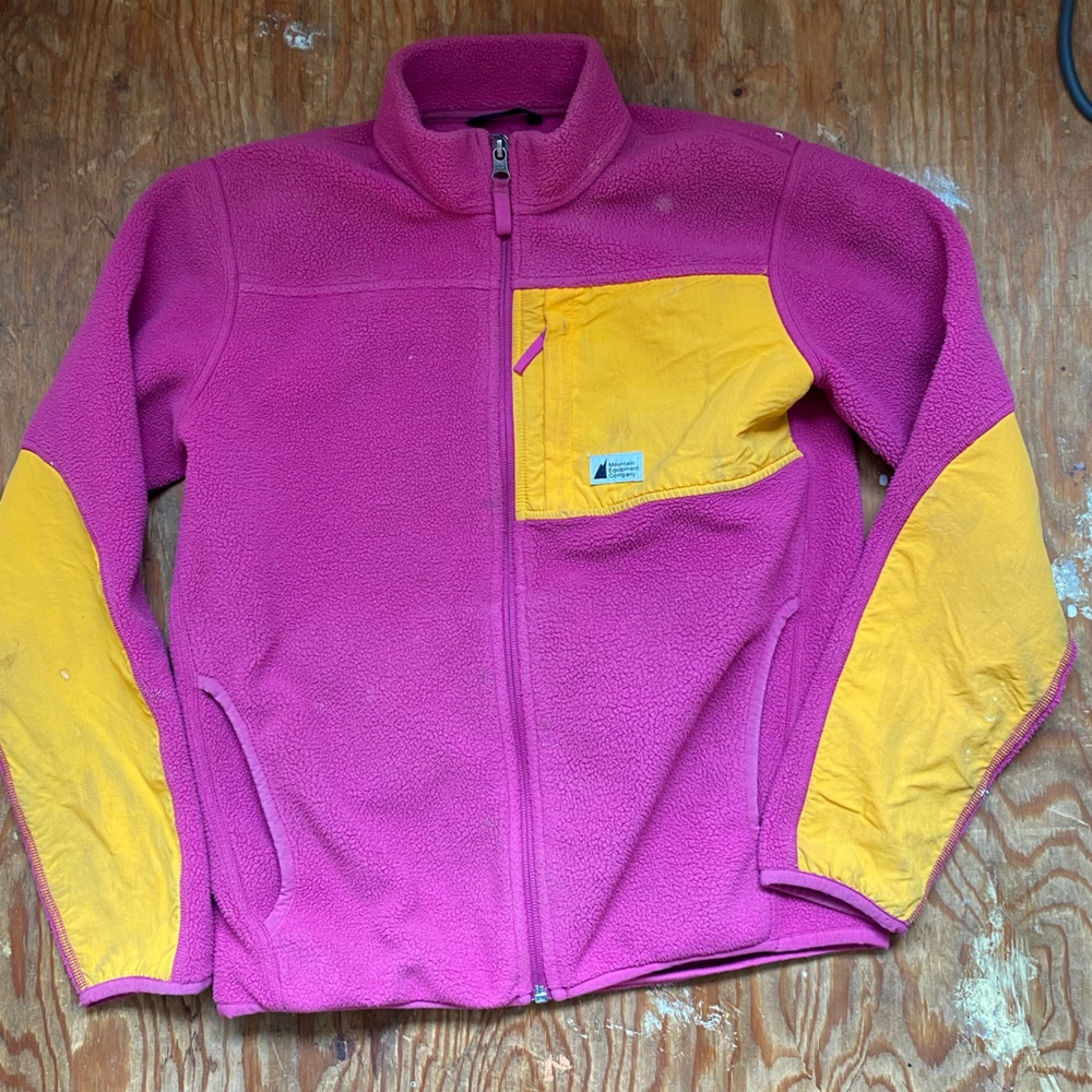 MEC xs Pink and Yellow Fleece Jacket